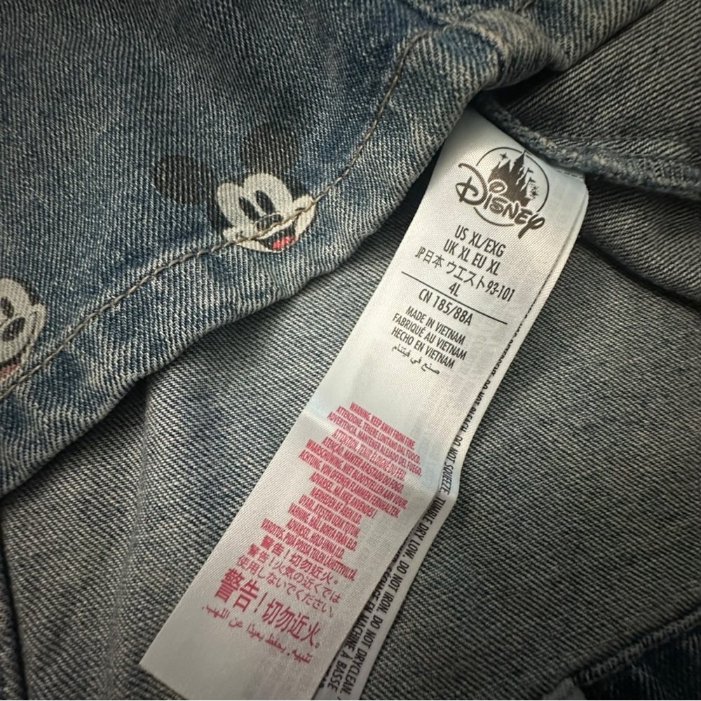 Disney Store Mickey Mouse Denim Skirt For Adults XL B - Picture 6 of 6